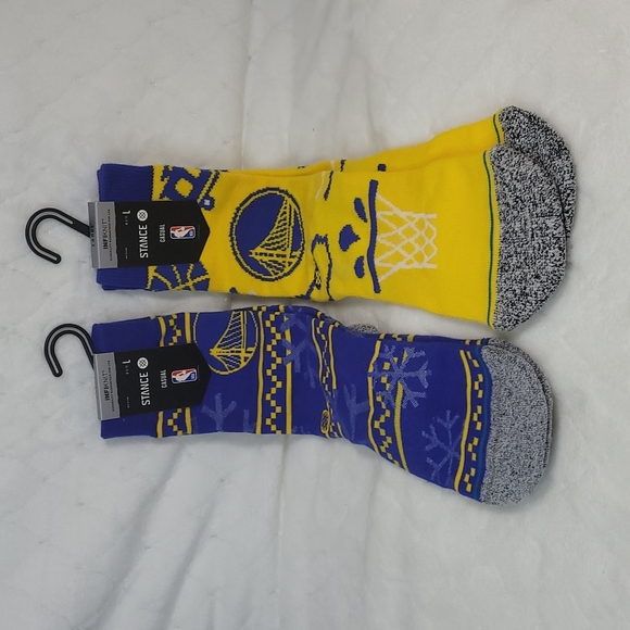 Golden State Warriors Stance Socks lot of 2 - Picture 8 of 12